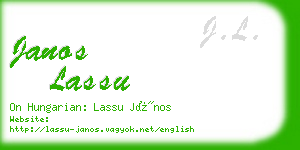 janos lassu business card